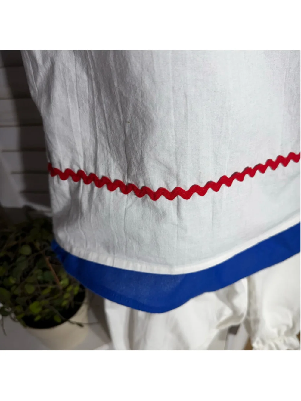Vintage rag doll Costume Raggedy Ann Halloween cap top apron pantaloons kid sz M